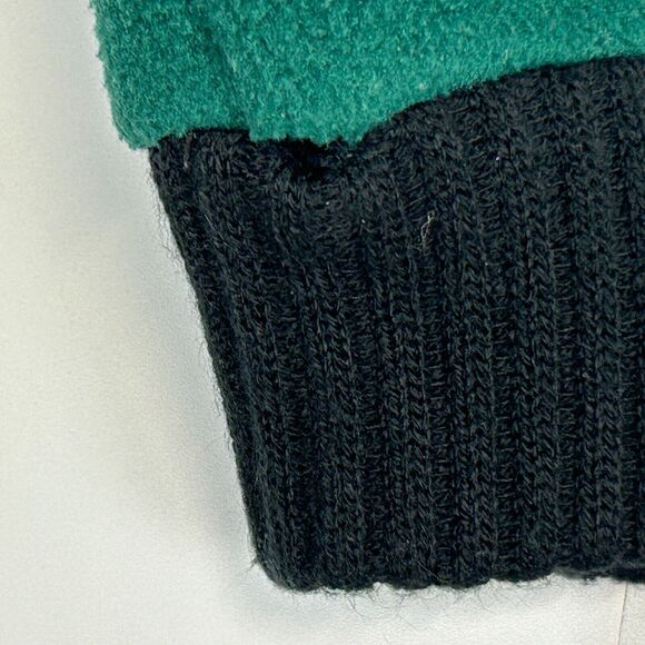 Vintage Lands End Fleece Pajamas Unisex OSFA Green One Piece Sleep Sack USA Made - Picture 4 of 10